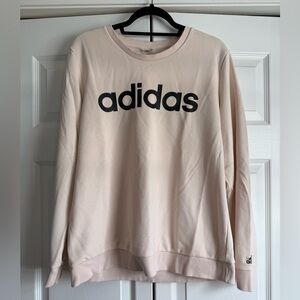adidas Cream Crew Sweatshirt with Black Logo